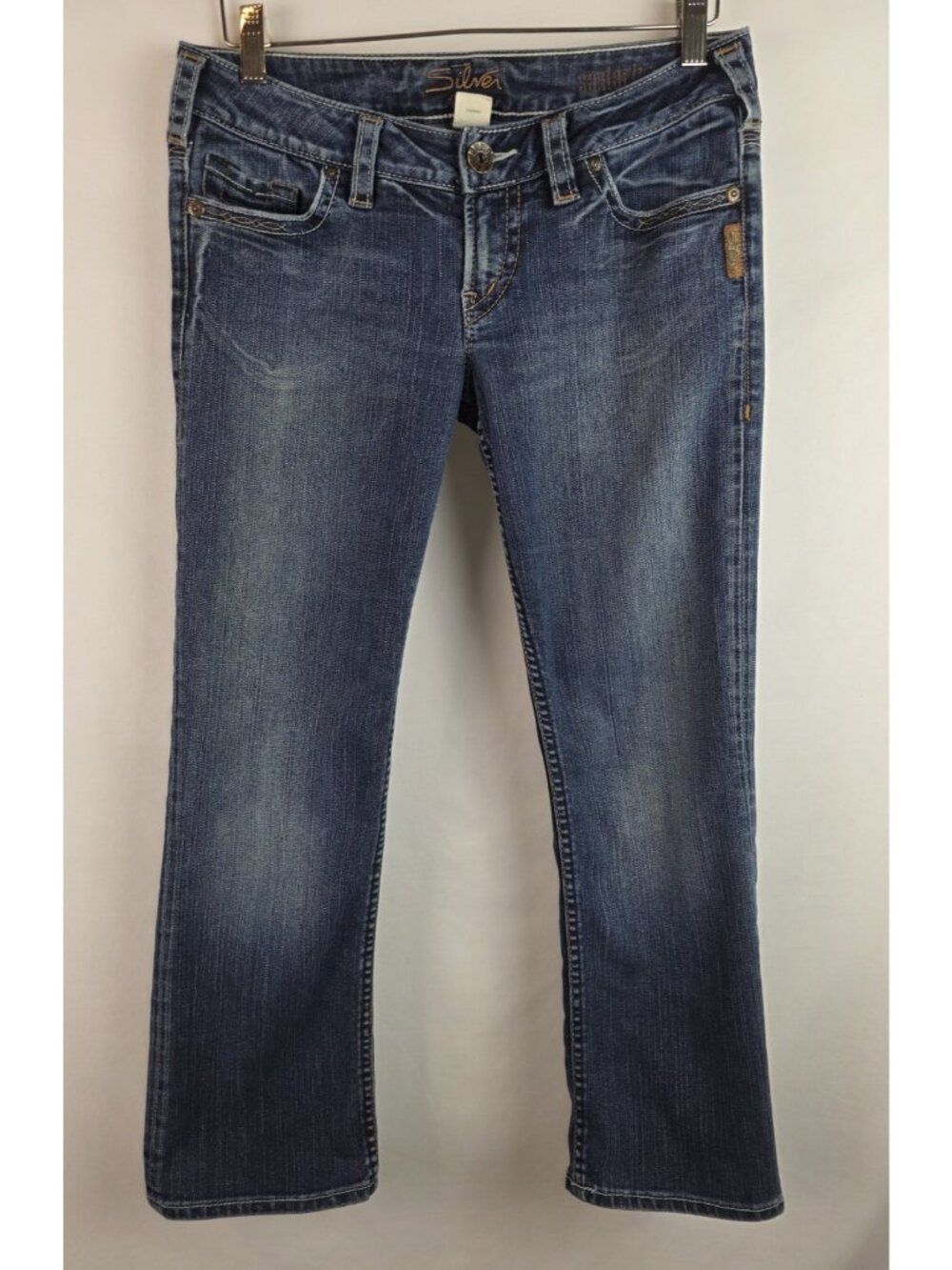 Silver Jeans Women's Size 28 Blue Santorini Capri Cropped Denim Jean Pants